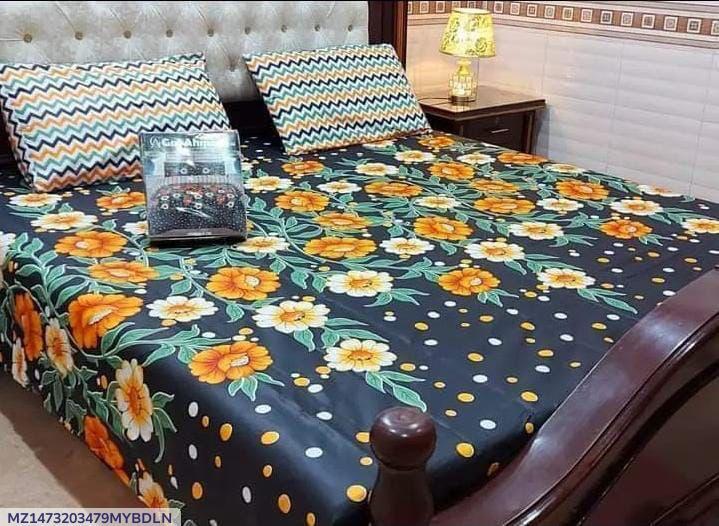 Premium Cotton Floral Bedsheet Set Double Bed Pakistan