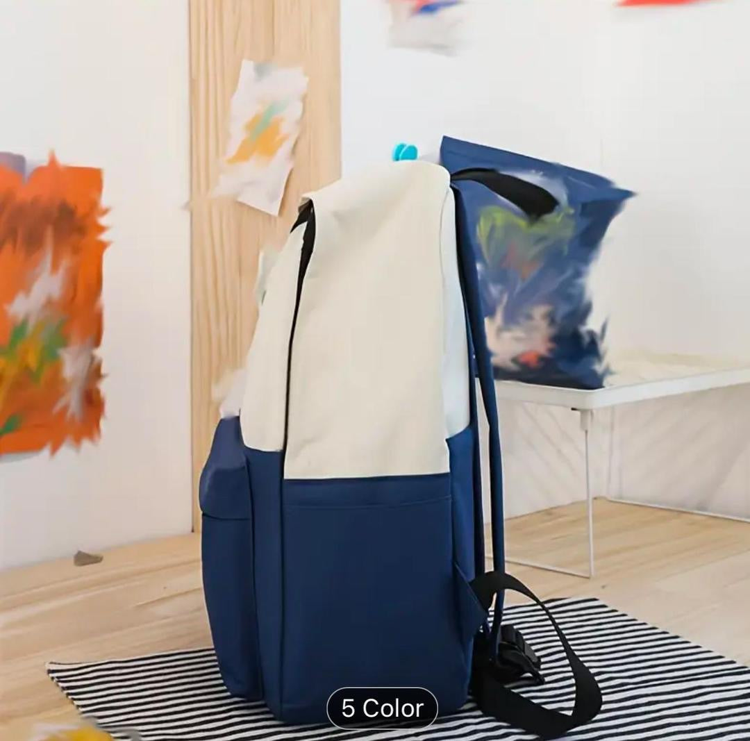 Cute Cat Print 4-In-1 School Bag Set For Girls – Backpack, Handbag, Crossbody Pouch, Pencil Case & Lunch Bag Stylish Combo Black