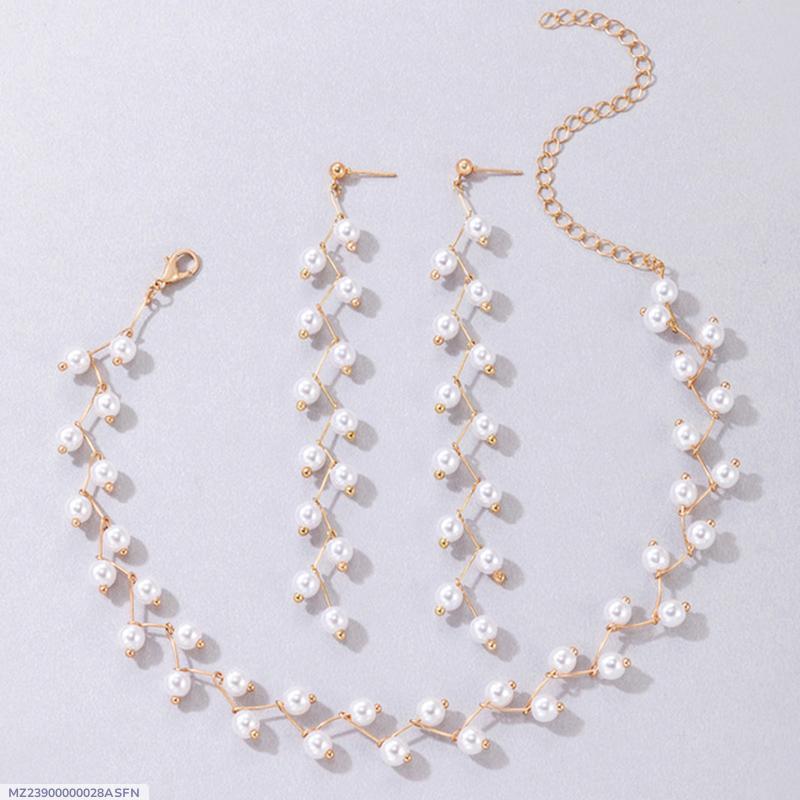 Pearl Choker Set Gold Plated for Women