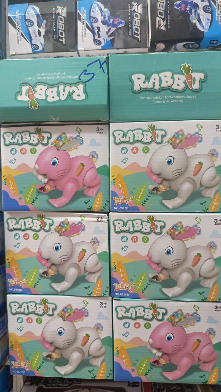 Electric Rabbit Toy White 3M No Battery Kids Play