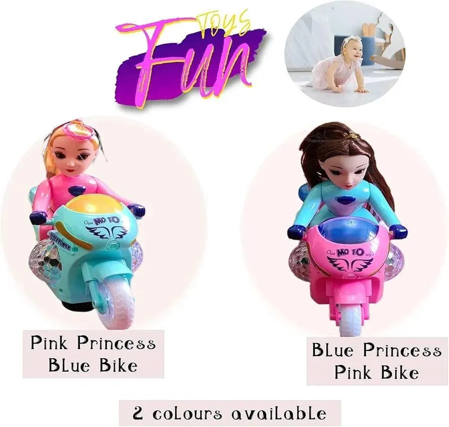 Kids Motorbike Toy with Lights & Music Pink Blue