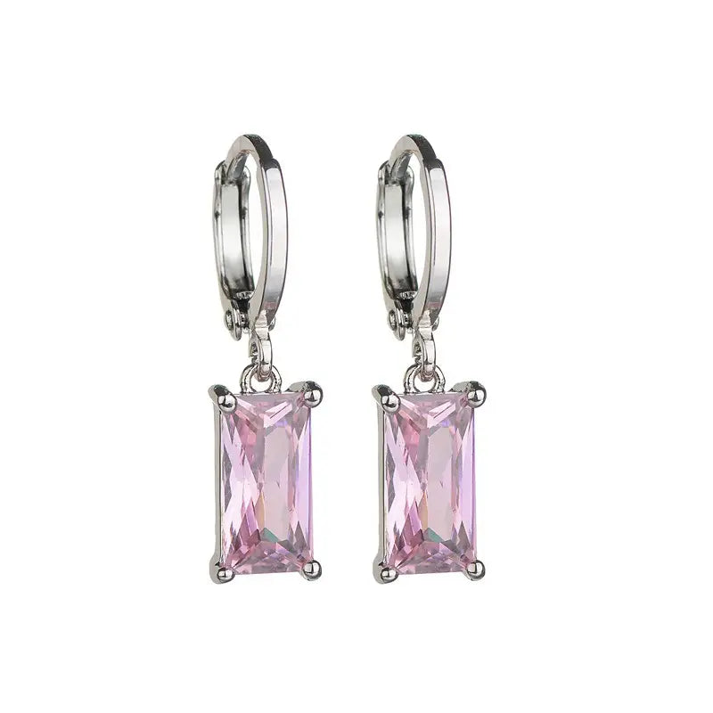 Green Square Earrings for Women & Men
