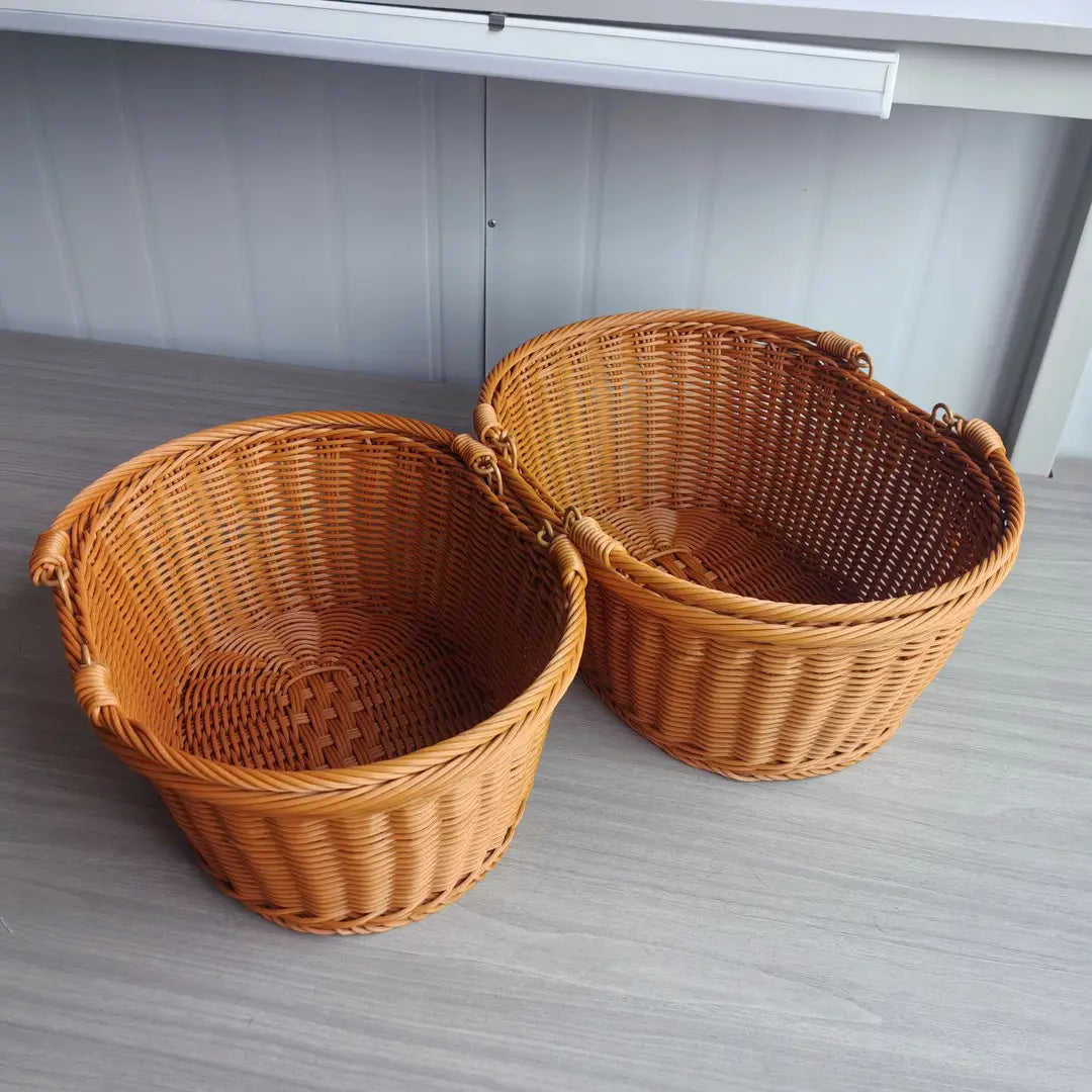 Orange Woven Kitchen Baskets for Home & Office Storage