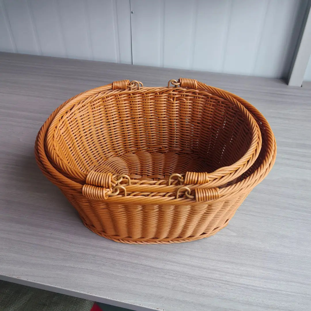 Orange Woven Kitchen Baskets for Home & Office Storage