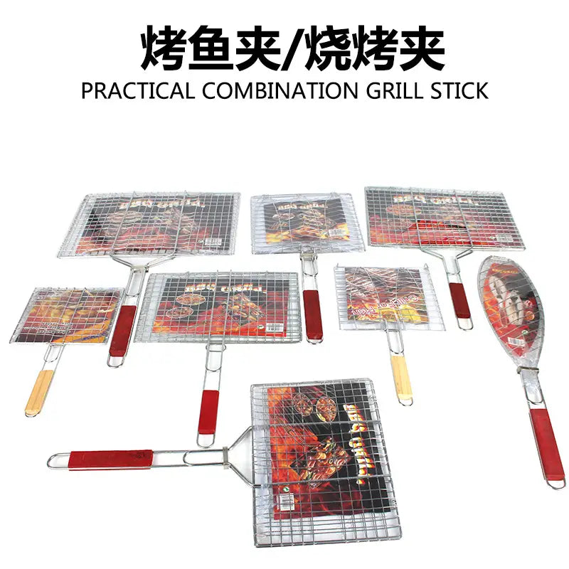 Premium BBQ Net Rack Set for Fish Chicken Kebabs