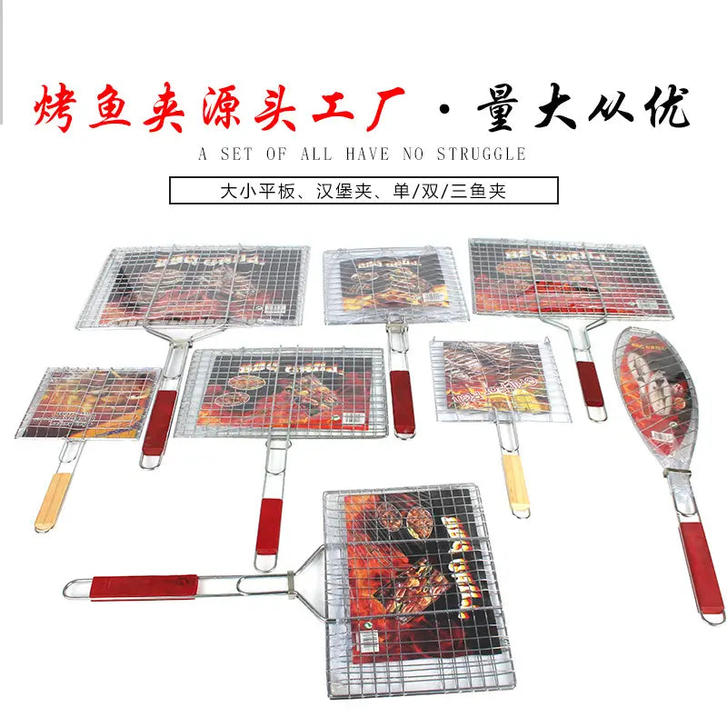 Premium BBQ Net Rack Set for Fish Chicken Kebabs