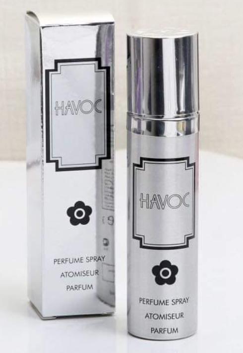 HAVOC Perfume Spray 75ml Silver Glass Bottle
