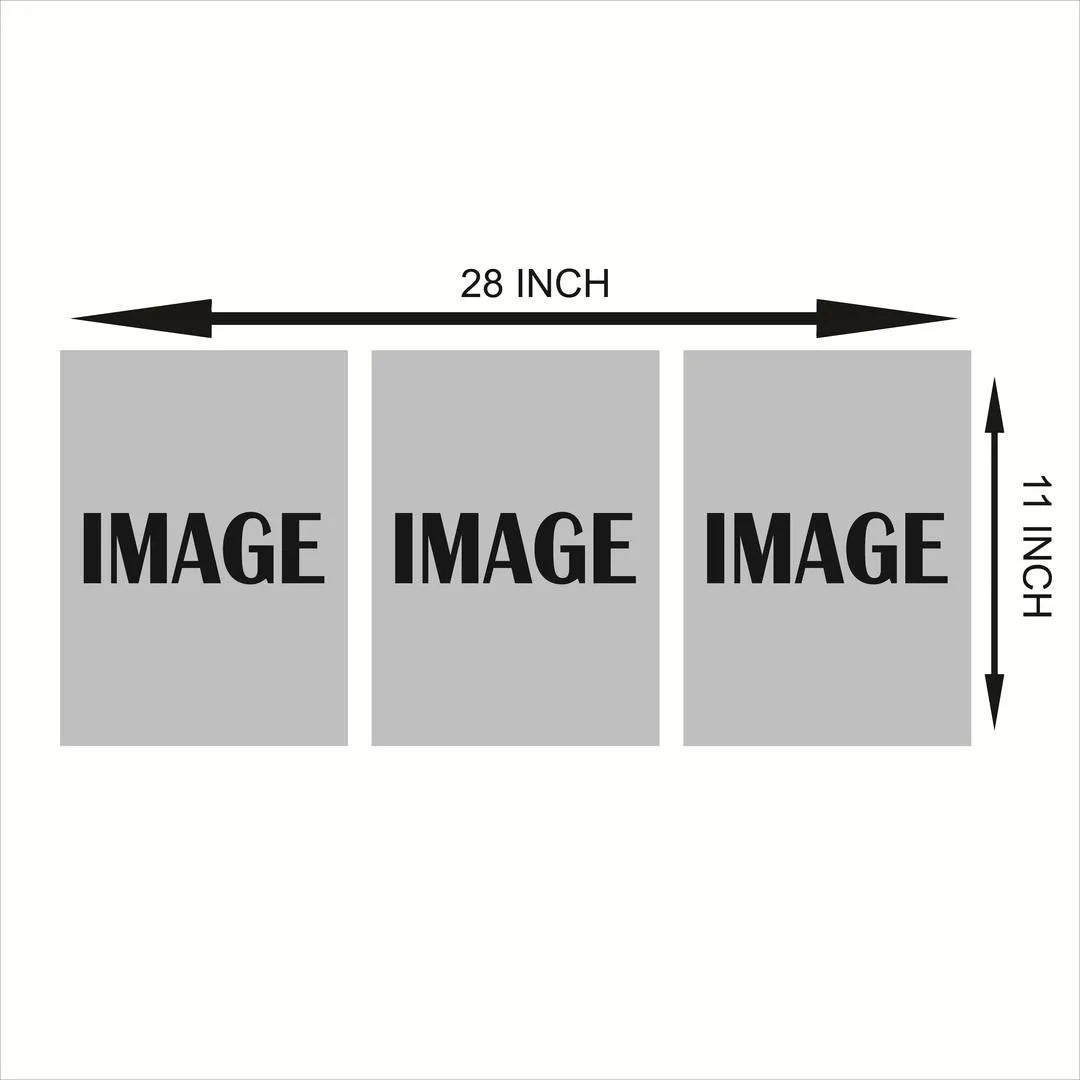 3D Calligraphy Wall Frames Set of 3 for Home Office Decor