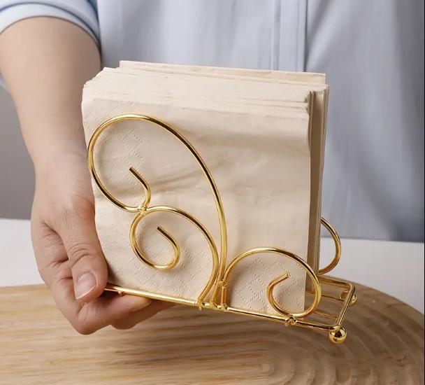 Golden Swirl Tissue Holder for Home Decor