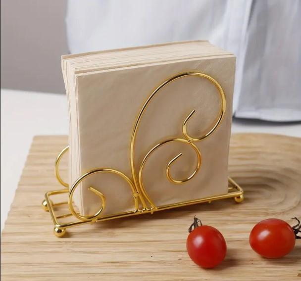 Golden Swirl Tissue Holder for Home Decor