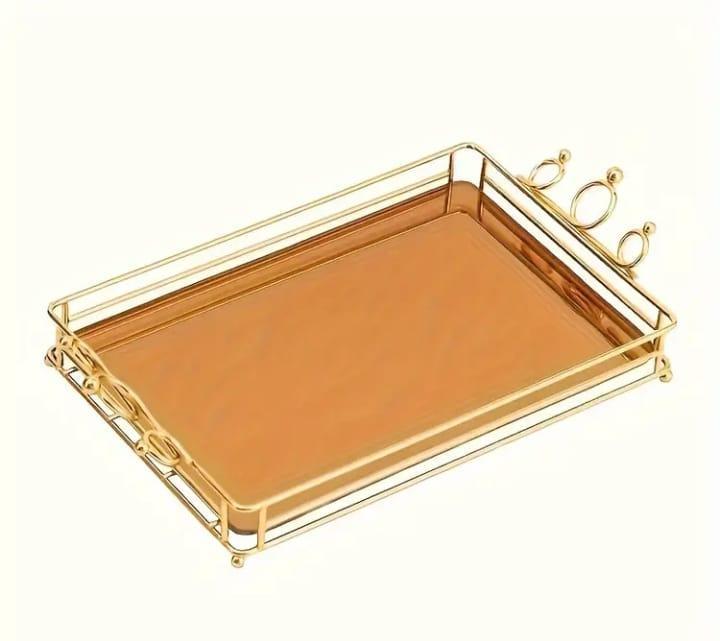 Metal Makeup Organizer Gold Filled