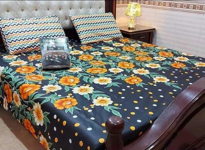Premium Cotton Floral Bedsheet Set Double Bed Pakistan