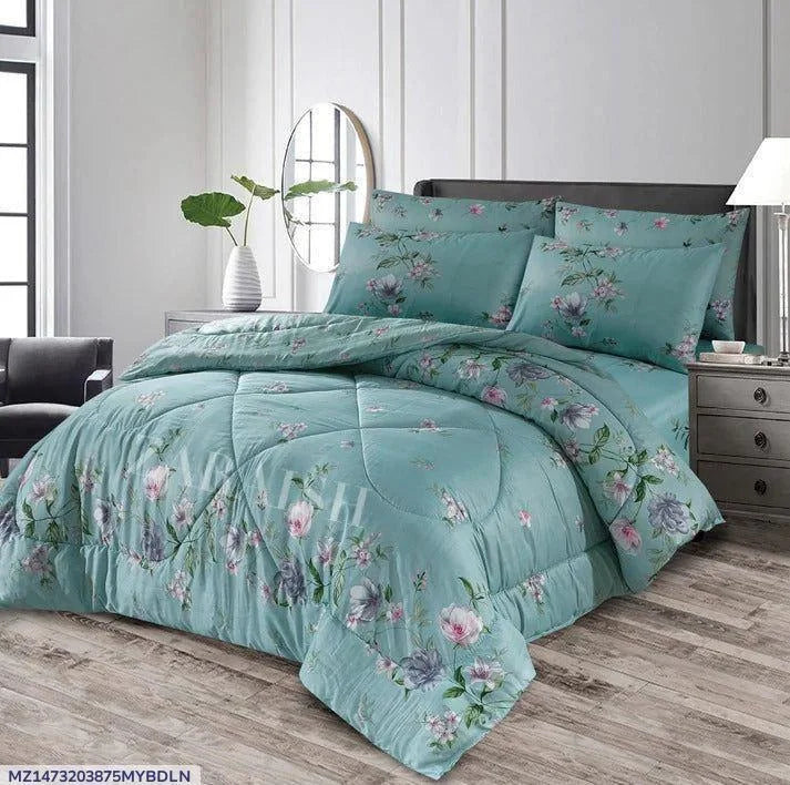 Luxurious 6 Pcs Cotton Salonica Printed Razai Set