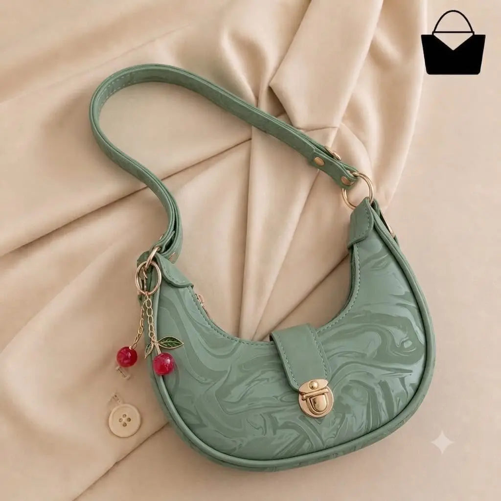 Women's Leather Printed Shoulder Bag