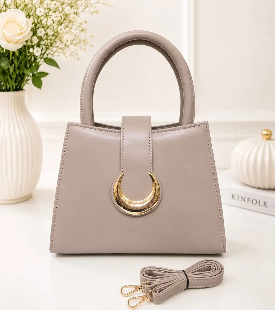 Women's Leather Plain Hand Bag