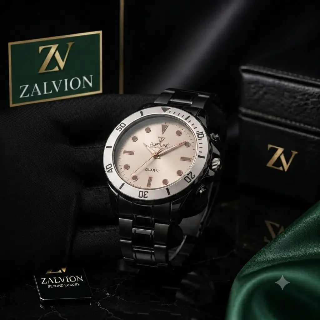 Fortune Limited edition watch( black + off White Dial)