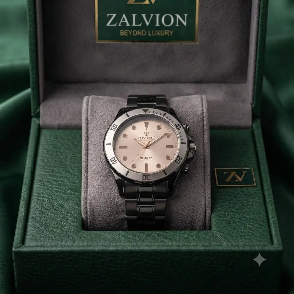 Fortune Limited edition watch( black + off White Dial)