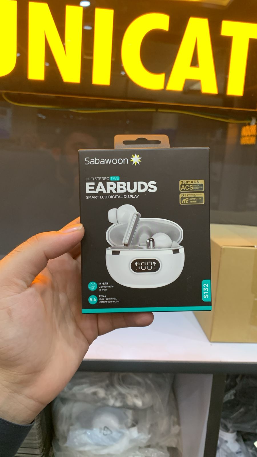 Sabawoon Smart Digital Display Wireless Earbuds – Bluetooth These Earbuds Are Perfect For Music & Gaming