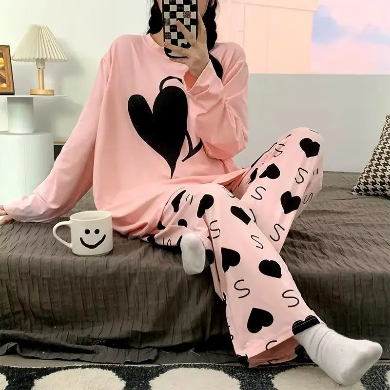 2 Pcs Women's Stitched Jersey Printed Night Suit