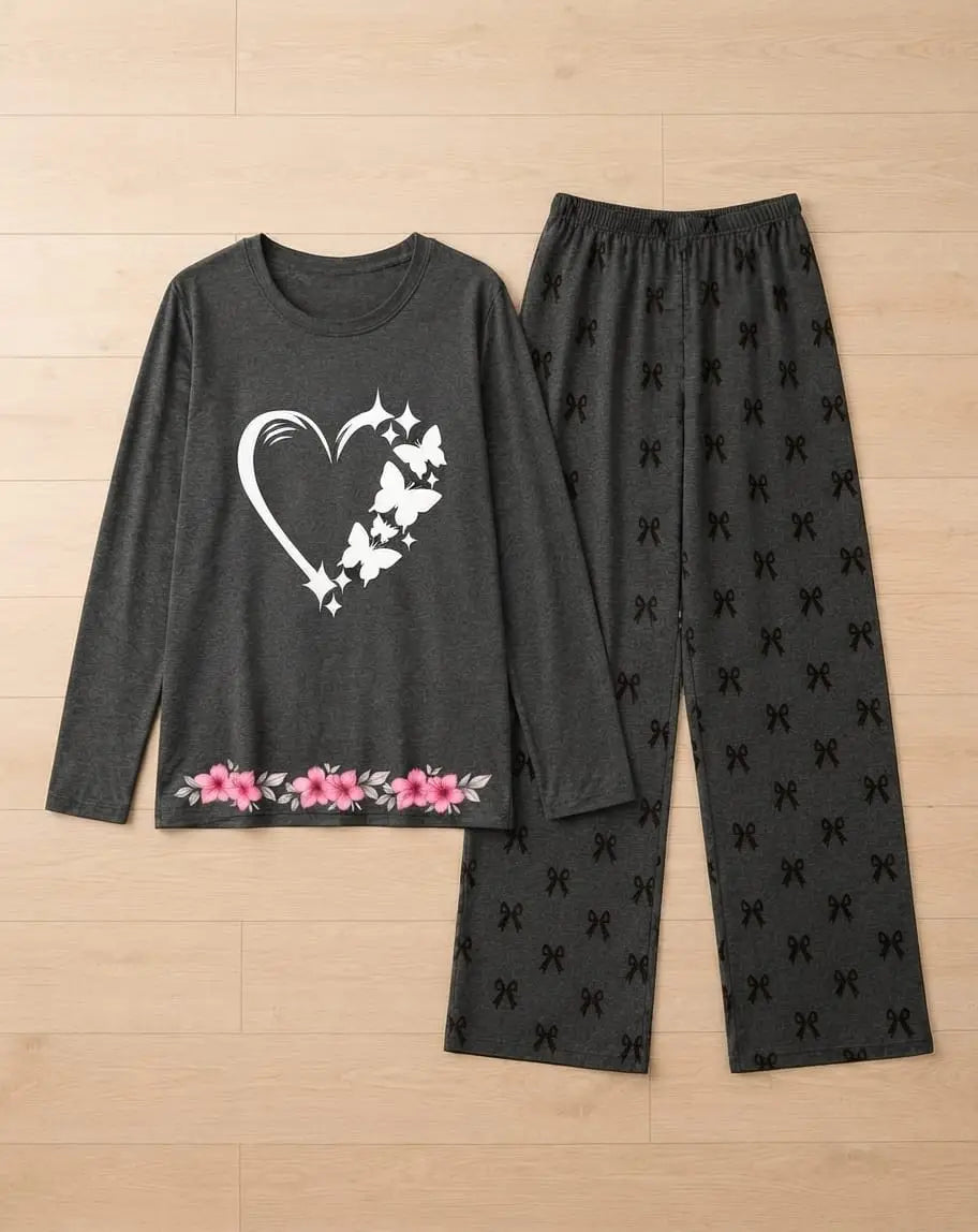 2 Pcs Women's Stitched Cotton Jersey Printed Night Suit