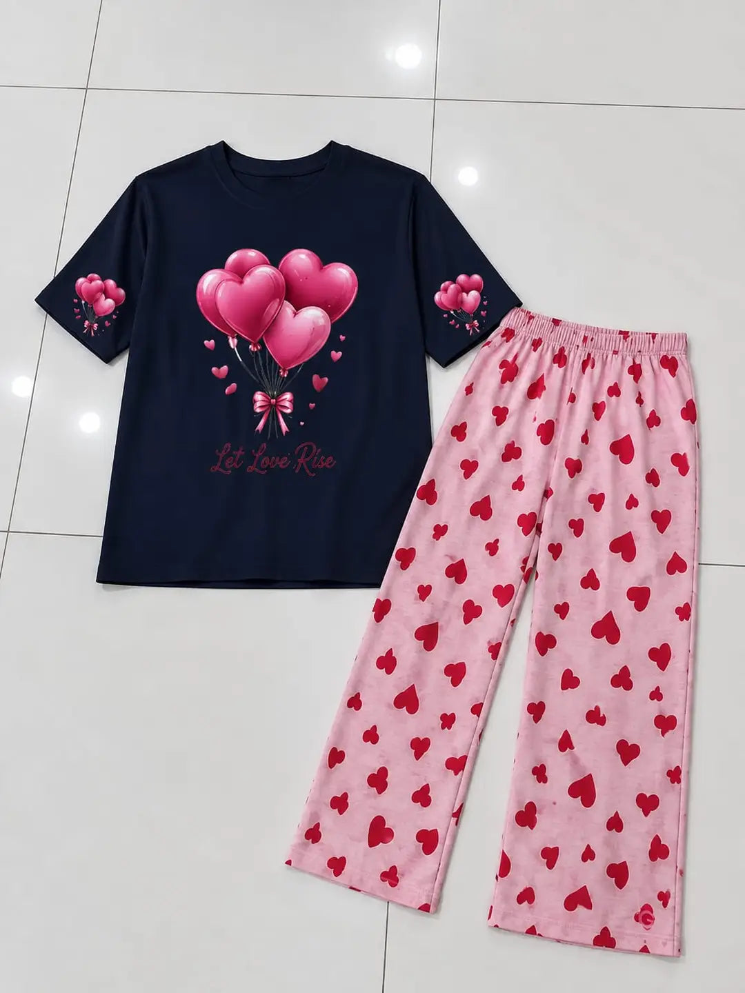 2 Pcs Women's Stitched Cotton Jersey Printed Night Suit