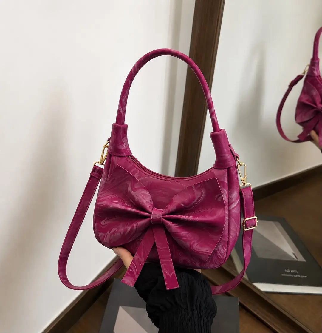 Girl's Leather Textured Shoulder Bag