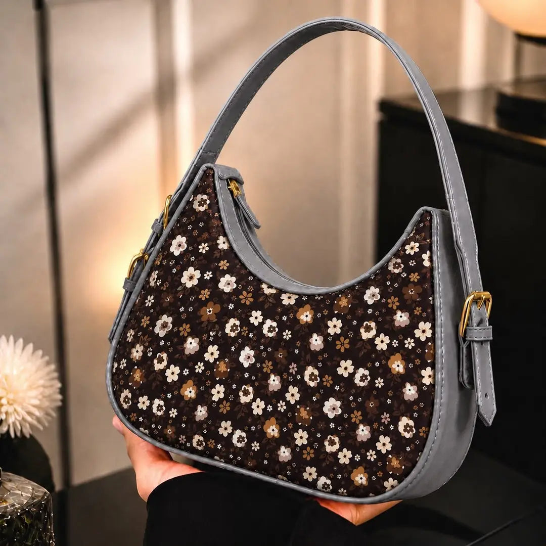 Floral Rexgine Hobo BagAdjustable Handle