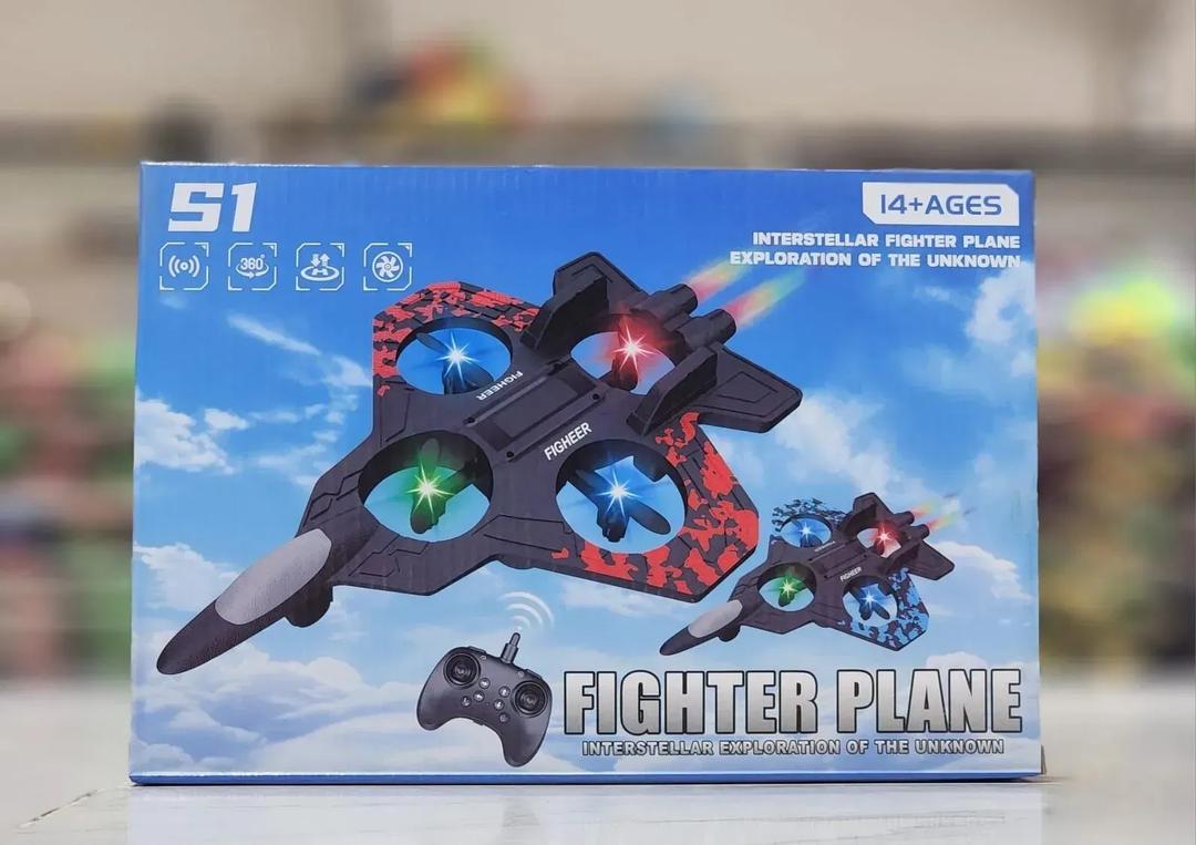 RC 360 Roll Flying Plane for Kids with LED Lights