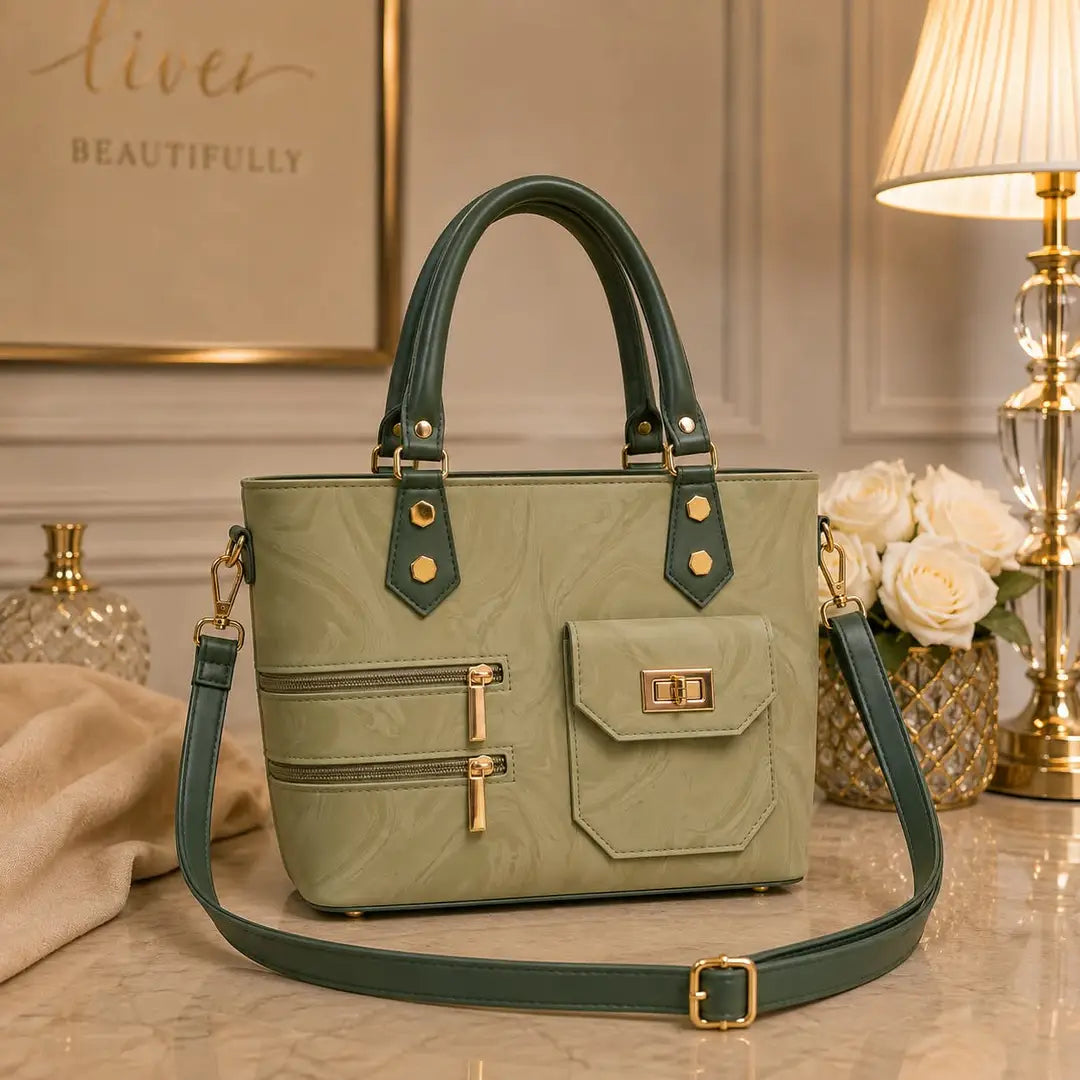 Women's Leather Plain Shoulder Bag