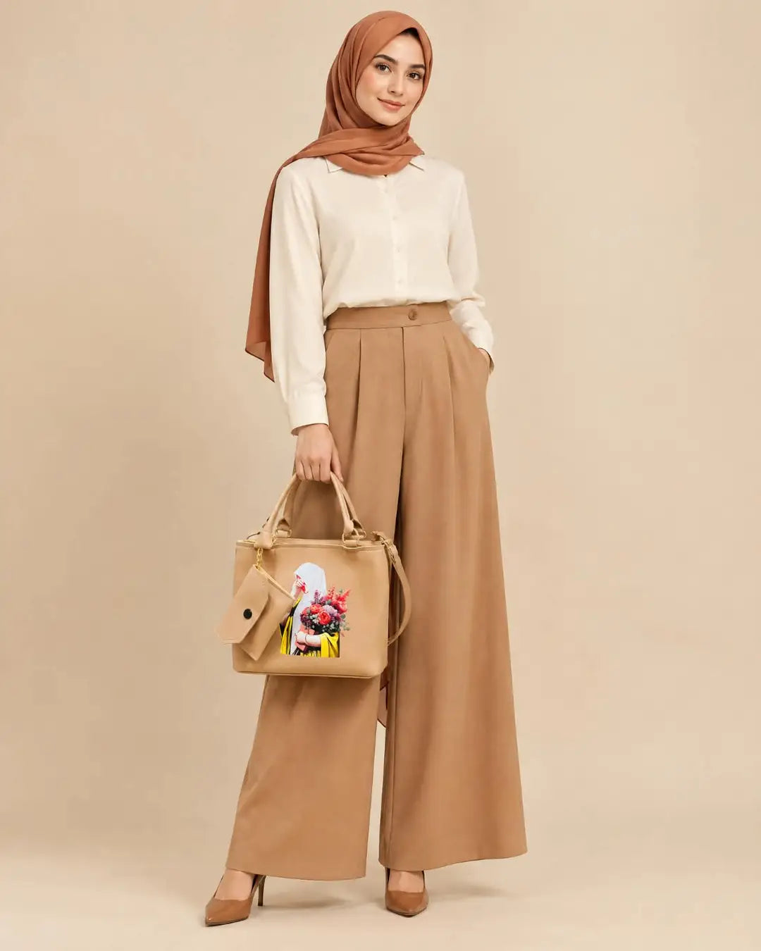 Girl's Leather Plain Hand Bag
