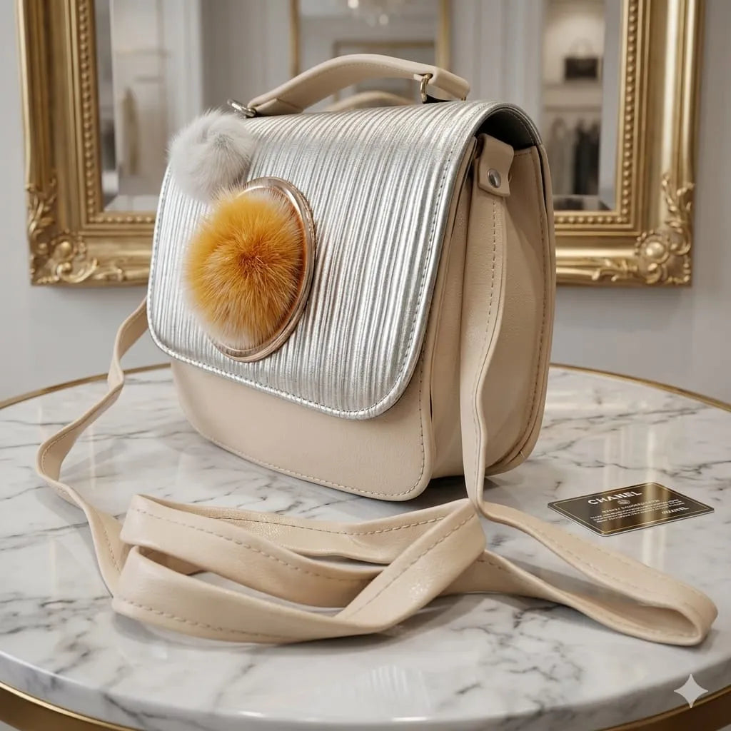 Elegant Blossom Crossbody Bag With Long Strap