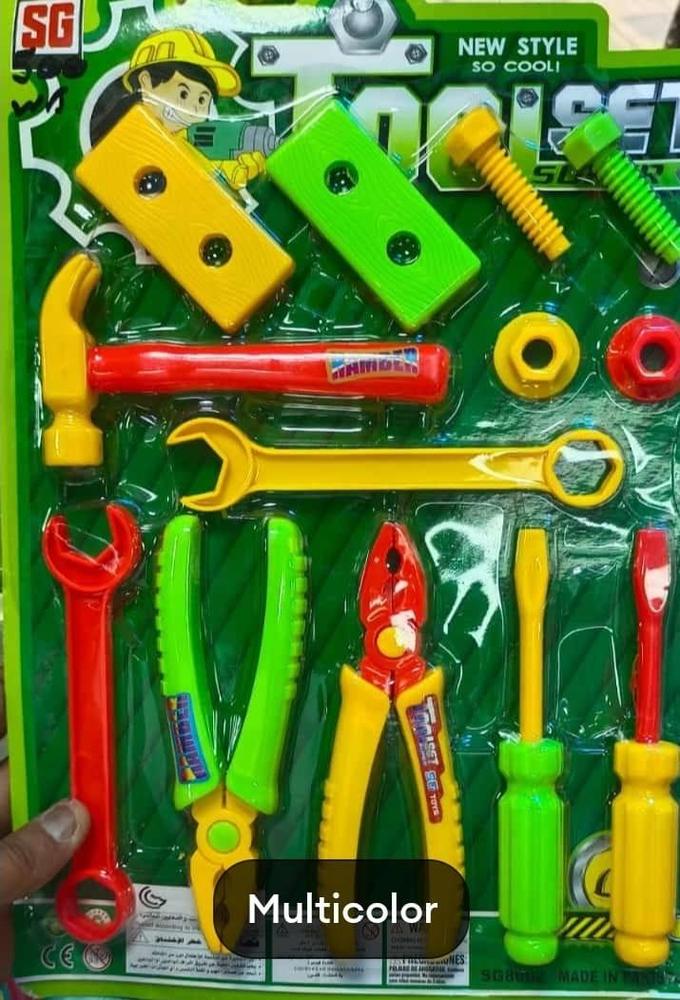 Kids Tool Set 13 Pcs Multicolor Plastic Toy for Ages 3-5