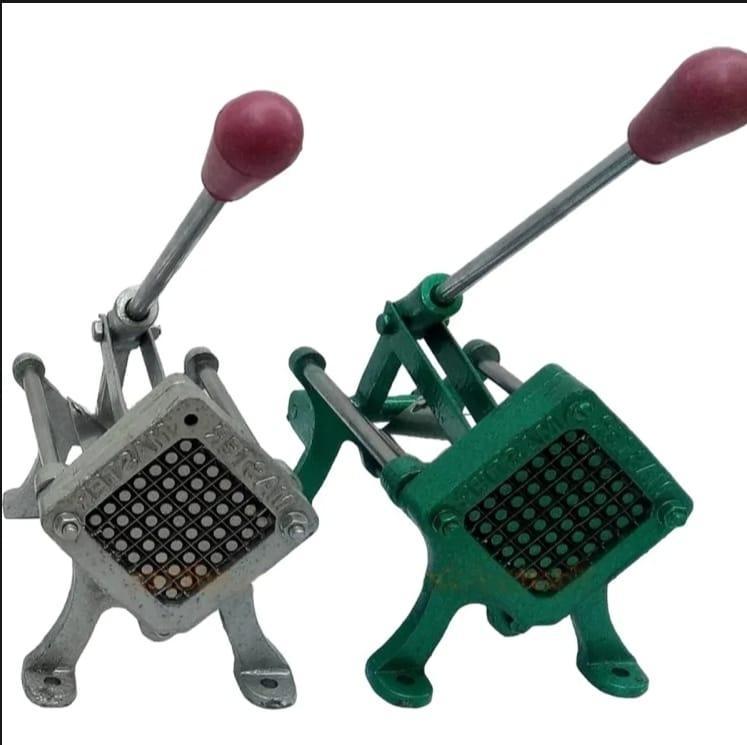 Manual Potato French Fry Cutter Red Metal Kitchen Tool