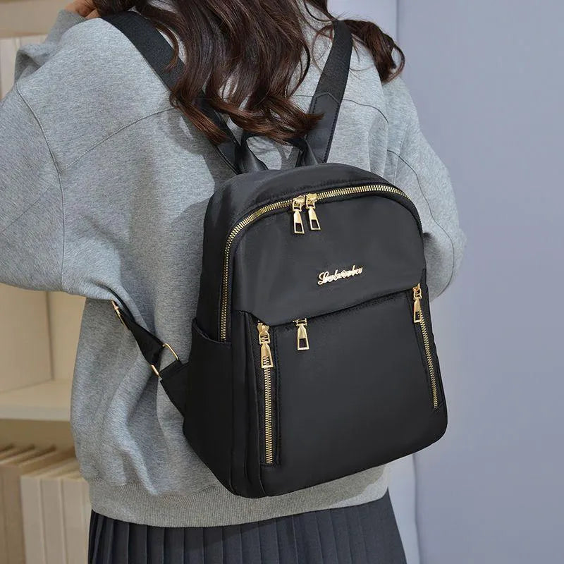 Black Nylon Multipurpose Backpack 16"