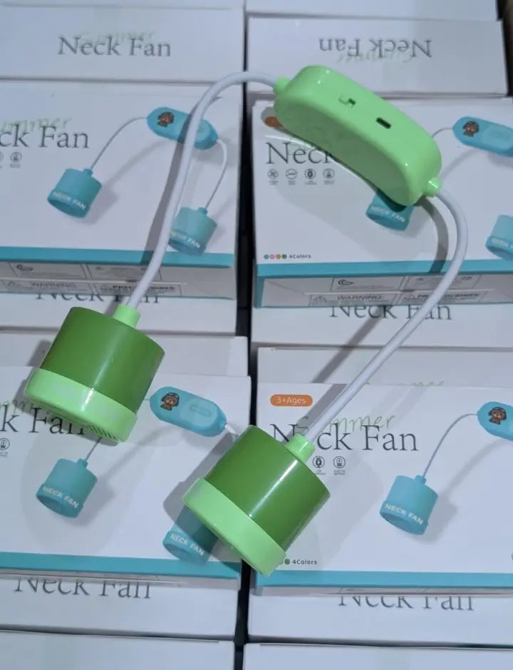 Portable Multicolor Neck Fan - 1 Pc Easy To Use & Foldable Design