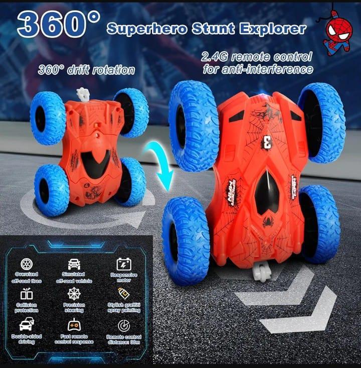 RC Car Spider Theme Red Blue Electric Drive