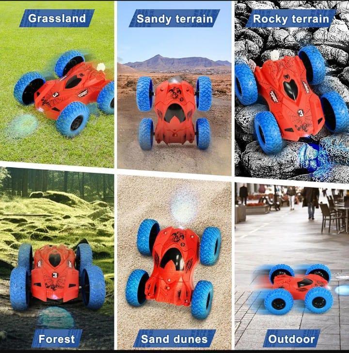 RC Car Spider Theme Red Blue Electric Drive