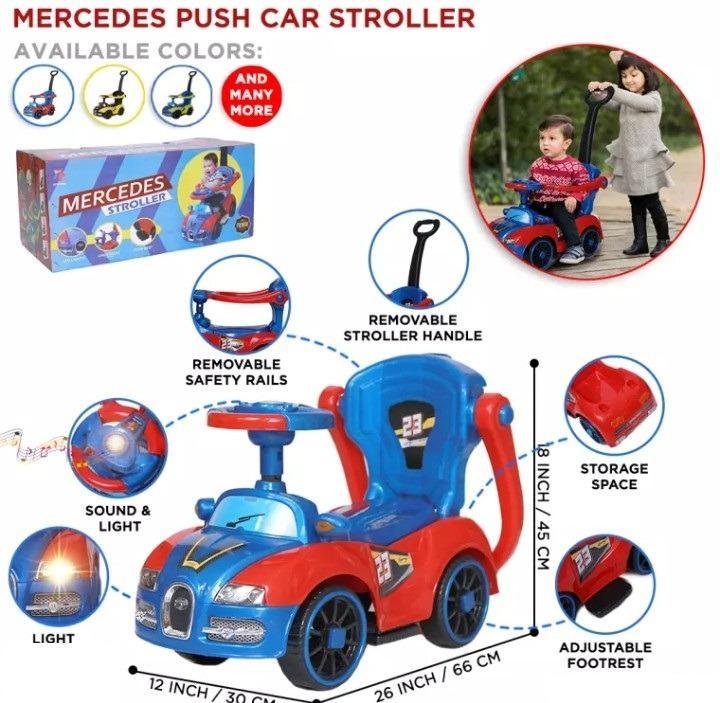 Kids Stroller Car Red Yellow Plastic Safety Ride