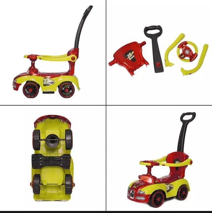 Kids Stroller Car Red Yellow Plastic Safety Ride
