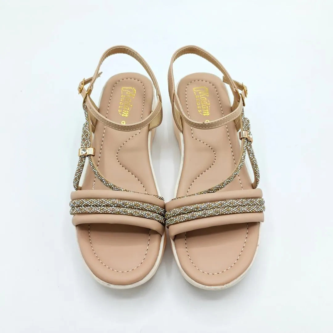 Women's Beaded Rubber Sandals Ivory Size 9