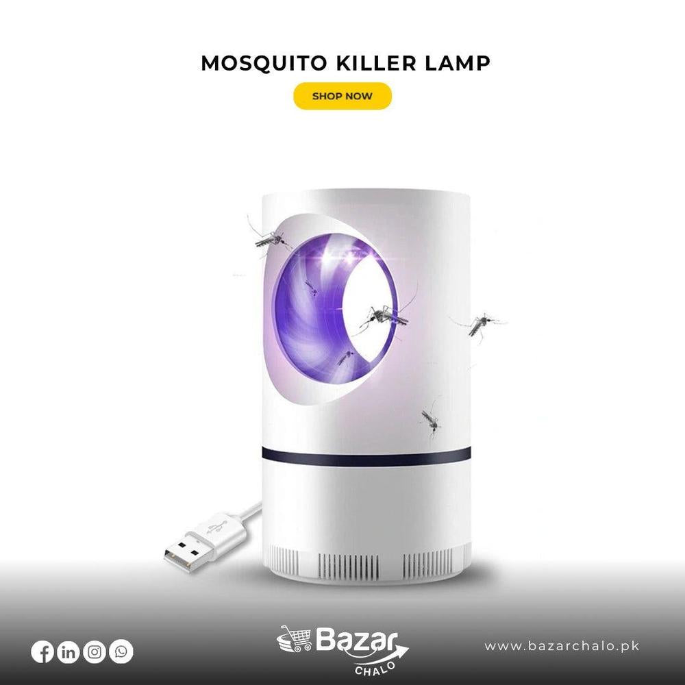 USB Rechargeable Mosquito Killer Lamp White 22x13cm ABS