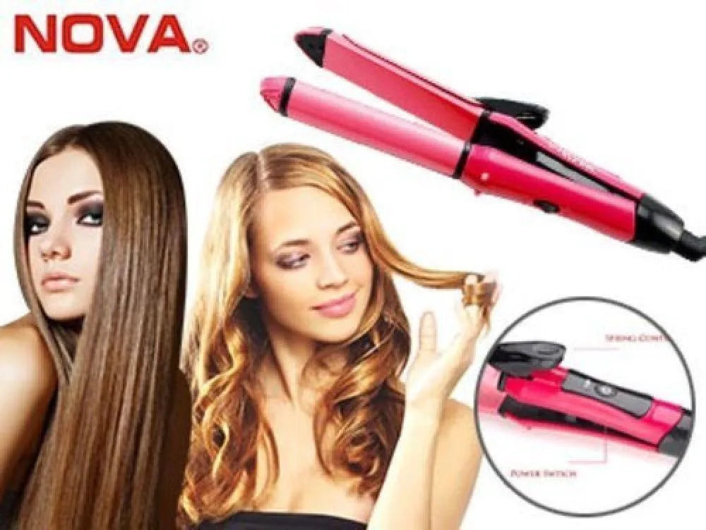 Nova 2-in-1 Hair Styling Set Pink ABS