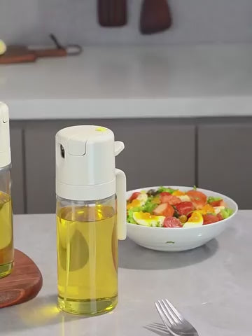 2 In 1 Oil Sprayer Bottle Kitchen Tool For Cooking Baking BBQ Easy Spray And Convenient Use - 400ML