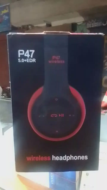 Long Listening Battery Fast Charging Wireless Bluetooth 5.1 Headphones With SD Card Function – P47 Model | Random Color